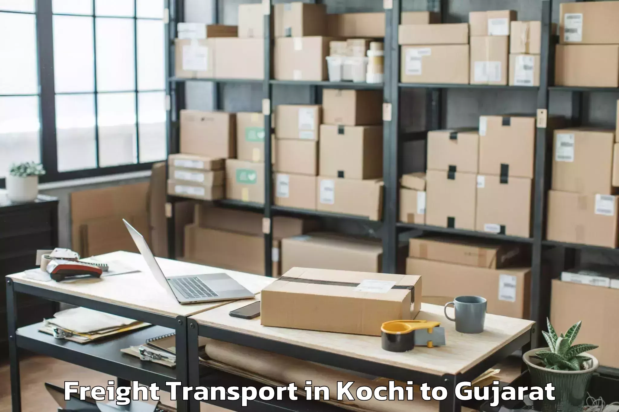 Hassle-Free Kochi to Mahudha Freight Transport